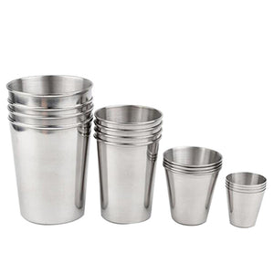 1 Pcs Stainless Steel Cup Metal Beer Wine Pint Glasses Coffee Tea Milk Mugs Home Drink Accessories 30ml/70ml/180ml/320ml