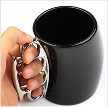 Load image into Gallery viewer, Creative Fist Cup Brass Knuckles Cup Ceramic Coffee Mug Porcelain Coffee Mug With Brass Knuckle Novelty Gifts
